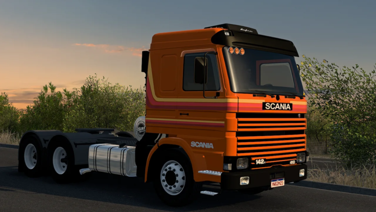 Scania 112 e 142H MW Mod para Euro Truck Simulator 2 com visual clássico, grade frontal icônica e modelagem detalhada